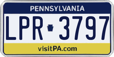 PA license plate LPR3797