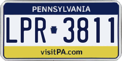 PA license plate LPR3811