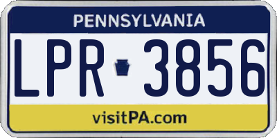PA license plate LPR3856