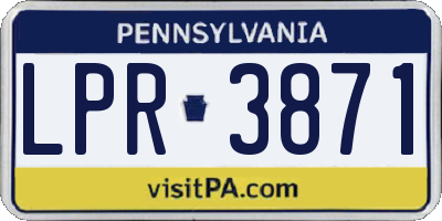 PA license plate LPR3871