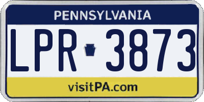 PA license plate LPR3873