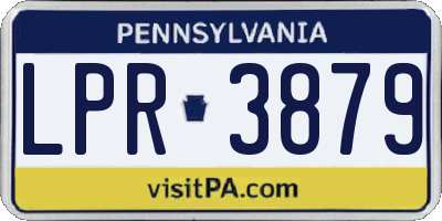 PA license plate LPR3879