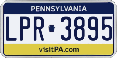 PA license plate LPR3895