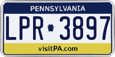 PA license plate LPR3897