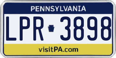 PA license plate LPR3898