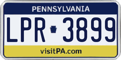 PA license plate LPR3899