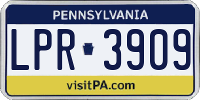 PA license plate LPR3909