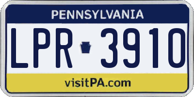 PA license plate LPR3910
