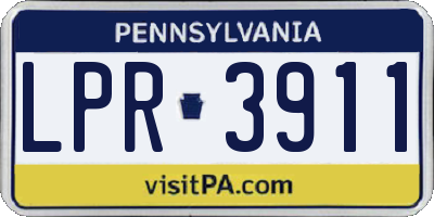 PA license plate LPR3911