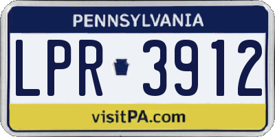 PA license plate LPR3912