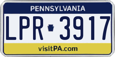 PA license plate LPR3917
