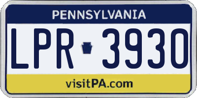 PA license plate LPR3930
