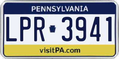 PA license plate LPR3941
