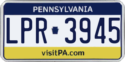 PA license plate LPR3945
