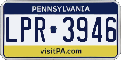 PA license plate LPR3946