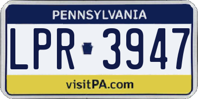PA license plate LPR3947