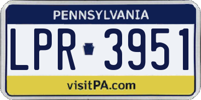 PA license plate LPR3951