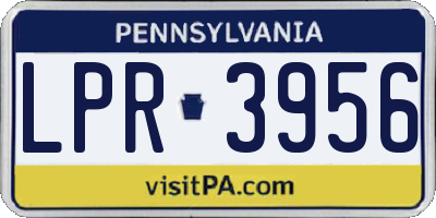 PA license plate LPR3956