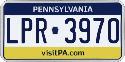 PA license plate LPR3970