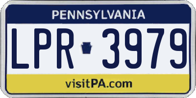 PA license plate LPR3979
