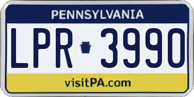 PA license plate LPR3990
