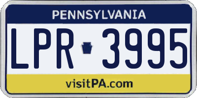 PA license plate LPR3995