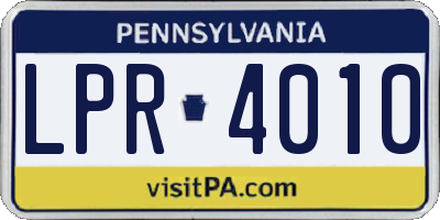 PA license plate LPR4010