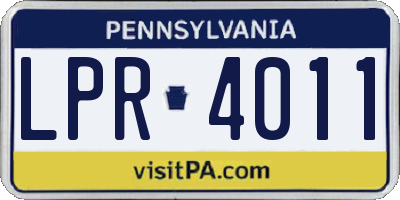 PA license plate LPR4011