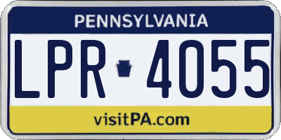 PA license plate LPR4055