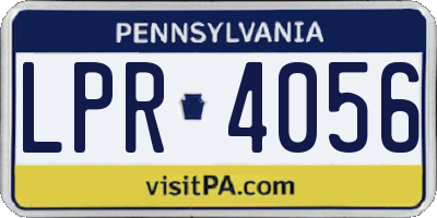 PA license plate LPR4056
