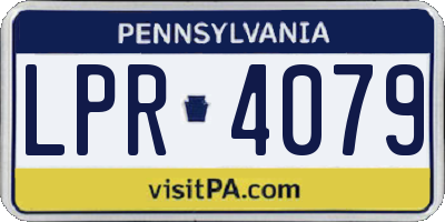 PA license plate LPR4079