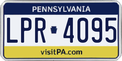 PA license plate LPR4095