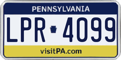 PA license plate LPR4099