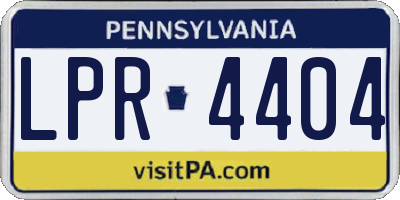 PA license plate LPR4404