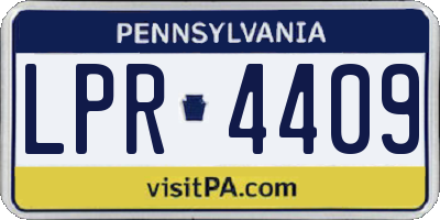 PA license plate LPR4409