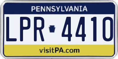 PA license plate LPR4410
