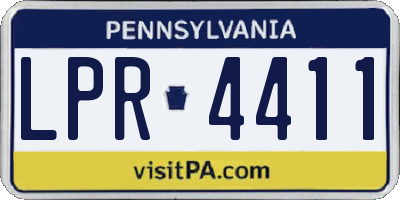 PA license plate LPR4411