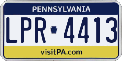 PA license plate LPR4413
