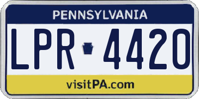 PA license plate LPR4420