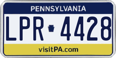 PA license plate LPR4428