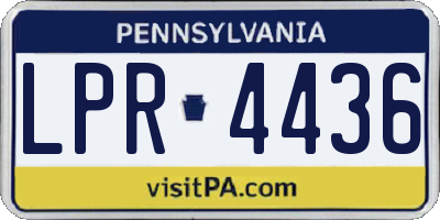 PA license plate LPR4436