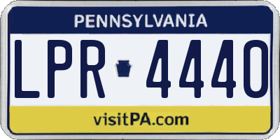 PA license plate LPR4440