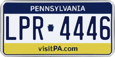 PA license plate LPR4446