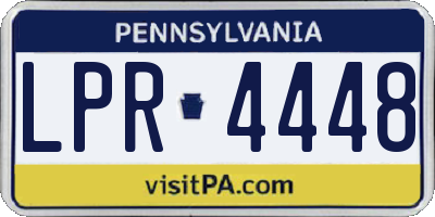 PA license plate LPR4448