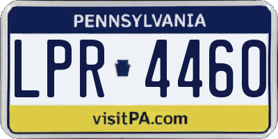 PA license plate LPR4460