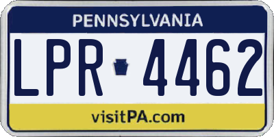 PA license plate LPR4462
