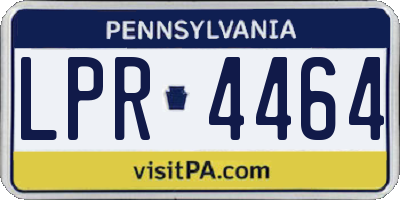 PA license plate LPR4464