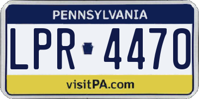 PA license plate LPR4470