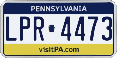 PA license plate LPR4473