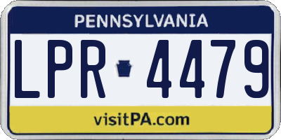 PA license plate LPR4479